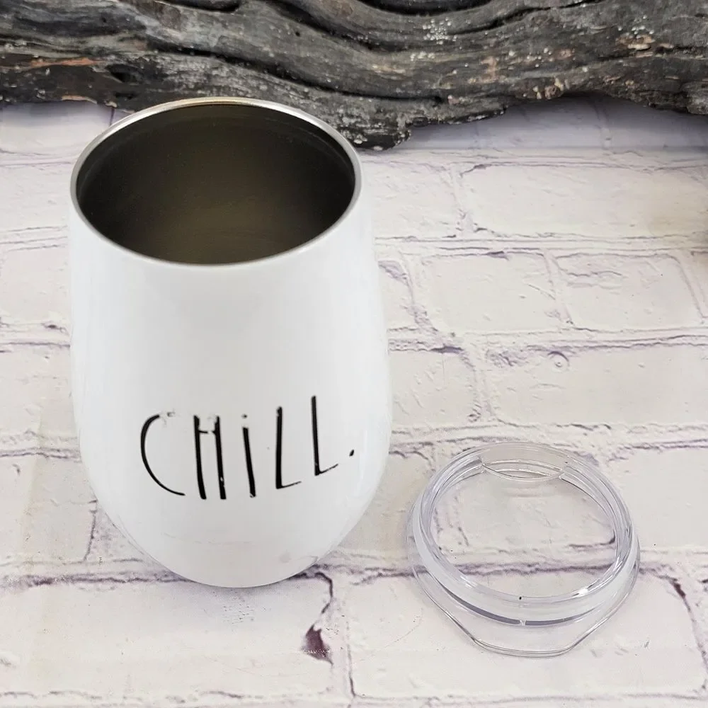 Rae Dunn CHILL Stemless Insulated Wine Tumbler